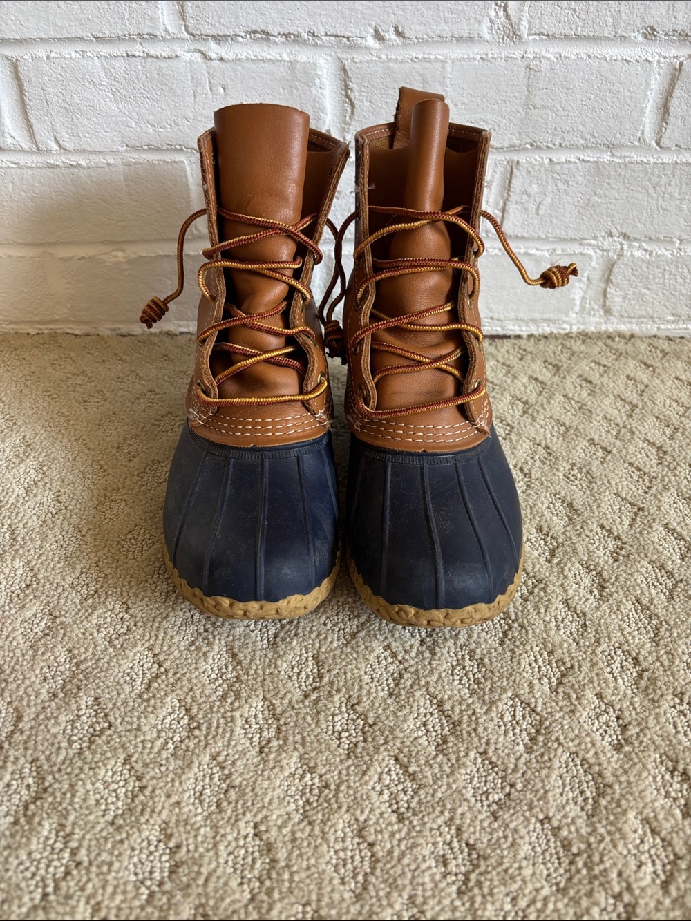 LL Bean Original Women’s Blue, Brown Bean Duck Boots - Waterproof